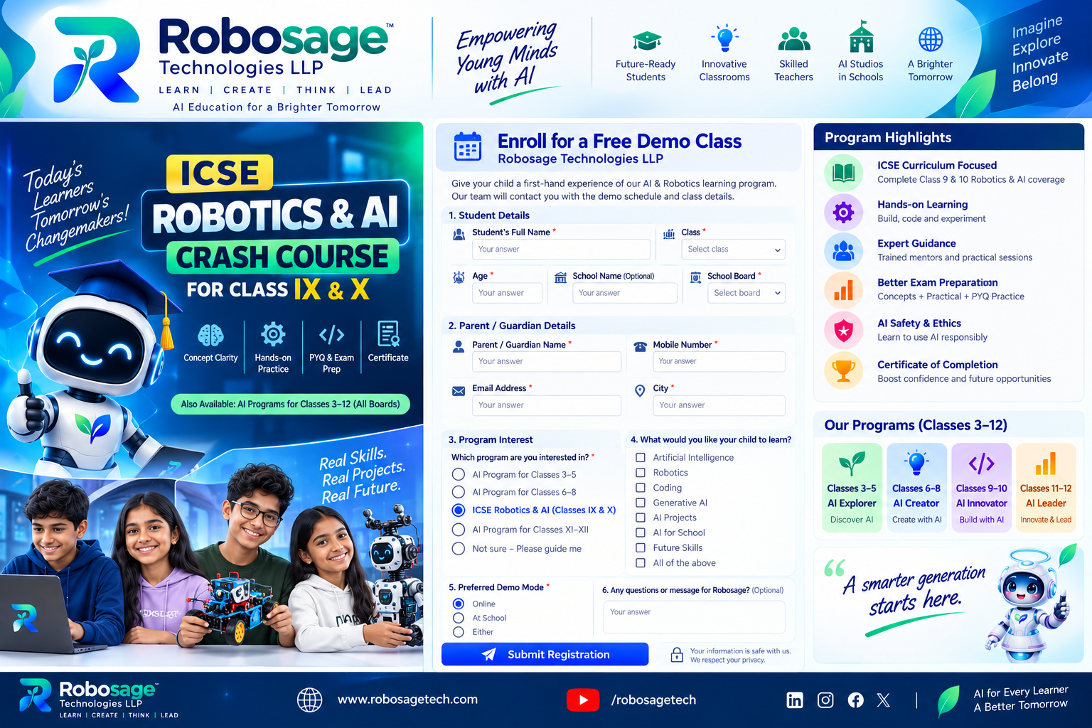 Robosage AI and Robotics learning artwork